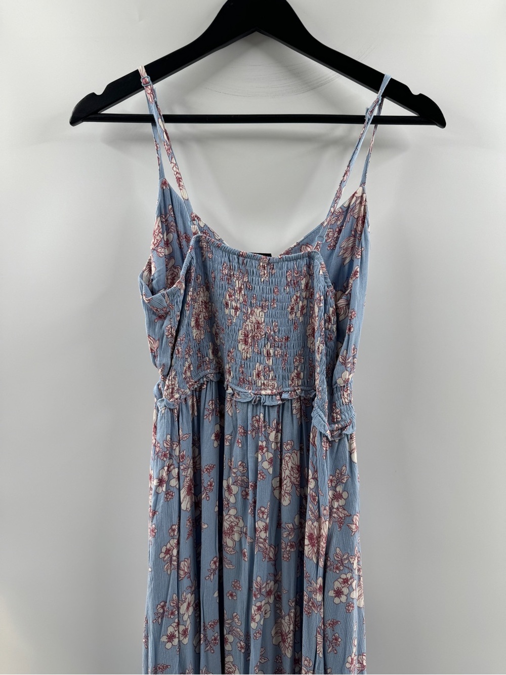 Arden B Blue Floral Maxi Dress with Front Cutout – Women’s XL - Picture 6 of 8